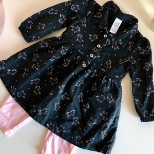 Carter’s Black and Pink Unicorn Tunic and Leggings